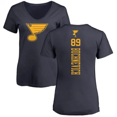 Navy Women's Pavel Buchnevich St. Louis Blues One Color Backer T-Shirt -